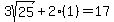 3sqrt%2825%29%2B2%281%29=17