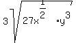 3sqrt%2827x%5E%281%2F2%29%2Ay%5E3%29