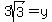 3sqrt%283%29=y
