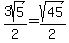 3sqrt%285%29%2F2=sqrt%2845%29%2F2