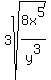 3sqrt%288x%5E5%2Fy%5E3%29