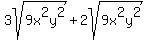3sqrt%289x%5E2y%5E2%29%2B2sqrt%289x%5E2y%5E2%29