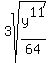 3sqrt%28y%5E11%2F64%29