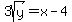3sqrt+%28y%29=+x-4