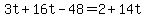 3t%2B16t-48=2%2B14t