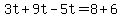 3t%2B9t-5t=8%2B6