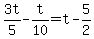 3t%2F5-t%2F10=t-5%2F2
