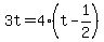 3t=4%28t-1%2F2%29