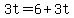 3t=6%2B3t