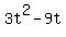 3t%5E2+-+9t