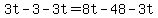 3t-3-3t+=+8t-48-3t