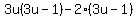 3u%283u-1%29-2%283u-1%29