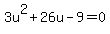 3u%5E2%2B26u-9=0