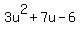 3u%5E2++%2B+7u+-+6