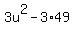 3u%5E2+-+3%2A49