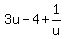 3u+-4+%2B+1%2Fu