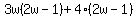 3w%282w-1%29%2B4%282w-1%29