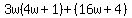 3w%284w%2B1%29%2B%2816w%2B4%29