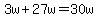 3w%2B27w=30w