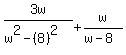 3w%2F%28w%5E2-%288%29%5E2%29+%2B+w%2F%28w-8%29