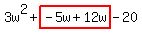 3w%5E2%2Bhighlight%28-5w%2B12w%29-20