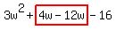 3w%5E2%2Bhighlight%284w-12w%29-16