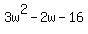 3w%5E2-2w-16