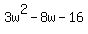 3w%5E2-8w-16