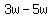 3w-5w
