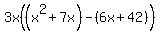 3x%28%28x%5E2%2B7x%29-%286x%2B42%29%29