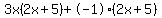 3x%282x%2B5%29%2B-1%282x%2B5%29