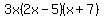 3x%282x-5%29%28x%2B7%29