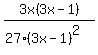 3x%283x-1%29%2F%2827%283x-1%29%5E2%29