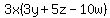 3x%283y%2B5z-10w%29