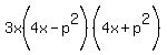 3x%284x%5E%22%22-p%5E2%5E%22%22%29%284x%5E%22%22%2Bp%5E2%5E%22%22%29