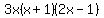 3x%28x%2B1%29%282x-1%29
