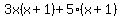 3x%28x%2B1%29%2B5%28x%2B1%29