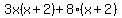 3x%28x%2B2%29%2B8%28x%2B2%29