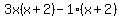 3x%28x%2B2%29-1%28x%2B2%29