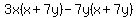 3x%28x%2B7y%29-7y%28x%2B7y%29
