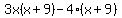 3x%28x%2B9%29-4%28x%2B9%29
