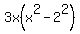 3x%28x%5E2-2%5E2%29