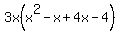 3x%28x%5E2-x%2B4x-4%29