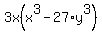 3x%28x%5E3-27%2Ay%5E3%29