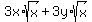 3x%2Asqrt%28x%29%2B3y%2Asqrt%28x%29