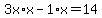 3x%2Ax-1%2Ax=14