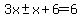 3x%2B-x%2B6=6