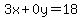 3x%2B0y=18