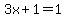 3x%2B1=1