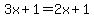 3x%2B1=2x%2B1